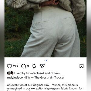 Rudy Jude Grosgrain Trousers Size 2 Natural